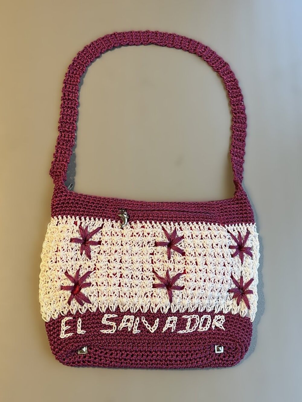 Beachy Resort-vibe El Salvador Handmade Crocheted Handbag w/Inside Pockets